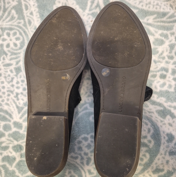 Lucky Brand Black Women's Low Block Heel Ankle Boots - Picture 7 of 7